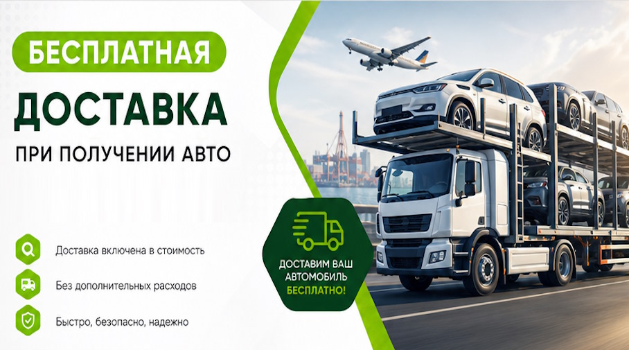 Акция! Бесплатная доставка по Анапе при получении авто